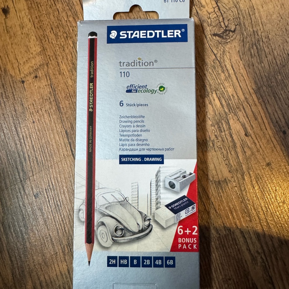 Staedtler Tradition Graphite Pencils - Red and Black